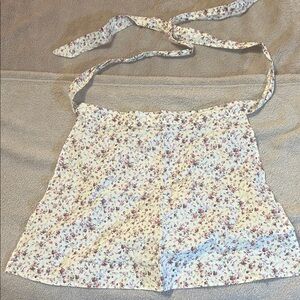 Floral Women's Apron with Tie Waist
